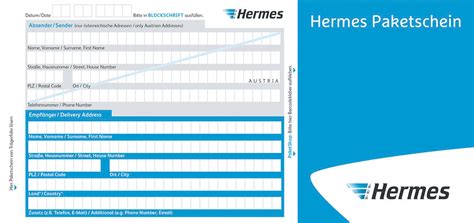 hermes versandschein